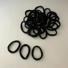 ヘアゴム ジャージヘアゴム ソフトヘアゴム 30本 ブラック 黒