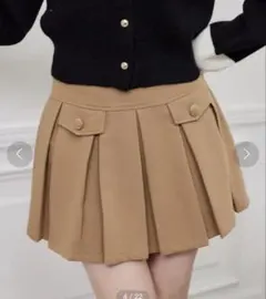 プリーツミニスカート ベージュ Sサイズ