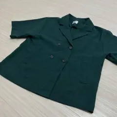 LOWRYS FARM ダークグリーン 半袖テーラードジャケット Fサイズ