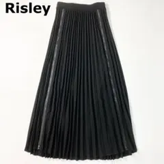Risleyリズレー ロングプリーツスカート ブラック ファスナーのサムネイル