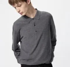 UNIQLO　ユニクロ　メリノニットポロセーター　M