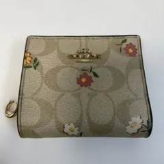 COACH 花柄 二つ折り財布