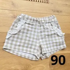 ペアマノン　pair manon ショートパンツ　チェック　90 フリルのサムネイル