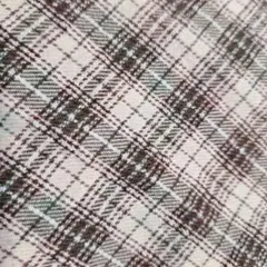 2.5mあり、チェック柄 綿起毛プリント生地