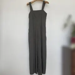 ユニクロ　UNIQLO リネンブレンドサロペット　S