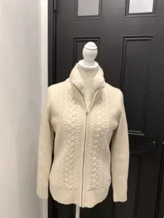 ルイ カステル  ウール100% ケーブルニットセーター  ゴルフウェア