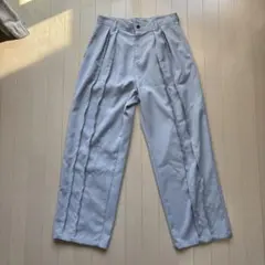 SHAREEF グレー プリーツ スラックス
