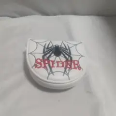 ゴルフ パター用ヘッドカバー スパイダーホワイト 1