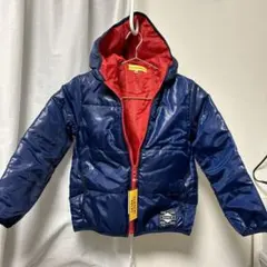 新品未使用★ネイビー/レッド ダウンコート 130サイズ