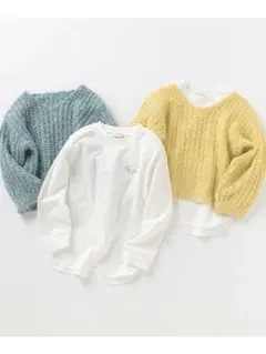 新品タグ付き　プティマイン　ニットロンTセット