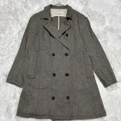 ICHI 麻55%コットン　ダブルブレスト　テーラードジャケット　春秋