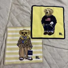 【新品未使用】ラルフローレン/ポロベア/シェニール織ハンカチ/2枚セット