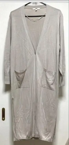 ユニクロ UVカットスリットロングカーディガン L