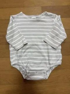 DAILY LINE futafutaストライプロンパース 80