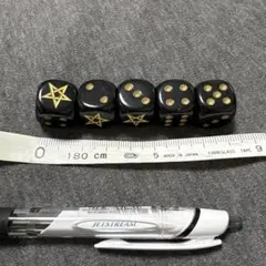 6面ダイス　5個セット　15ミリ　星