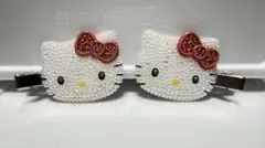 サンリオ × キティ ( 前髪クリップ レッド枠