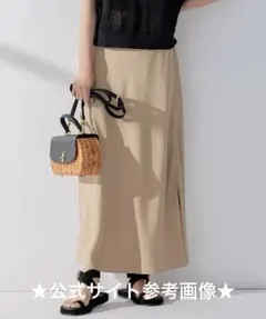 ♡23区♡フィブリルツイル ナロースカート♡キャメル 38のサムネイル