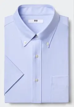 UNIQLO／ドライノンアイロンジャージーシャツ ボタンダウン／BLUE