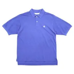 90s ブルックスブラザーズ ゴールデンフリース USA製 半袖 ポロシャツ 青