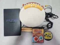 プレステ2本体&太鼓の達人 ドラムコントローラー&ゲームソフト2つのセット