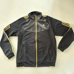 adidas ジップアップジャケット ブラック/ゴールドのサムネイル