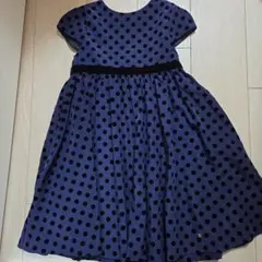 Laitine et Chocolat ネイビー ドット ワンピース 120