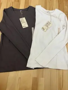 無印良品　クルーネック長袖Tシャツ 2枚セット