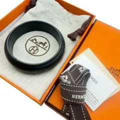 美品 HERMES Le Bois Laqué バングル 至高イエロー×ブラック - メルカリ