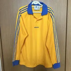90s adidas デサント サッカー スウェーデン ユニフォーム 長袖シャツ