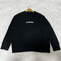 希少XL コムデギャルソン オム ロゴプリント スウェット プルオーバー 黒