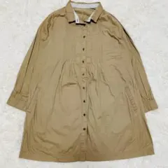 URBAN NOW/シャツワンピース チュニック/M/ゆったり ベージュ