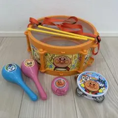 アンパンマン☆楽器セット(ドラム・マラカス・タンバリン・カスタネット)