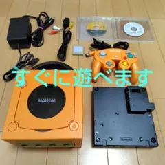 【動作確認済】ゲームキューブ　ゲームボーイプレイヤー　本体　セット　②　オレンジ