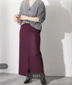 美品⭐︎ L'ESSAGE / LUMINARYウールスカート　ボルドー36