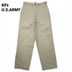 60s USA製 USARMY アメリカ陸軍 トラウザーズチノ ミリタリー 古着