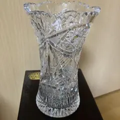 新品/箱付】ボヘミアグラス クリスタル 花瓶 チェコスロバキア製のサムネイル