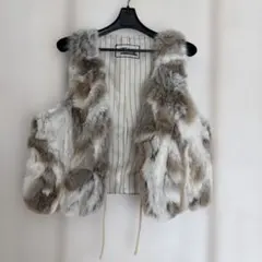 W closet ファー ノースリーブ ベスト