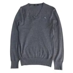 Burberry Black Label ダークグレー 薄手 Vネックセーター