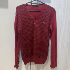 BURBERRY BLACK LABEL レッドカーディガン
