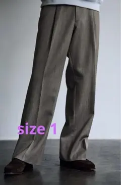 パンツ 2 MAATEE&SONS JEFFERY gray 25ss MAATEE&SONS 2PLEATS TROUSER 