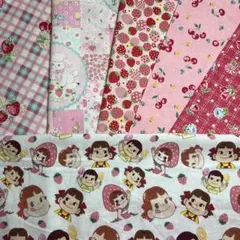 ペコちゃん　usaコットン　松山敦子30's 綿生地　気まぐれセット