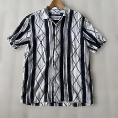 ZARA 幾何学柄 オープンカラーシャツ 半袖 Sのサムネイル