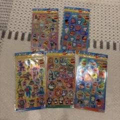 新品未使用 クレヨンしんちゃん キラッとシール 五枚セット