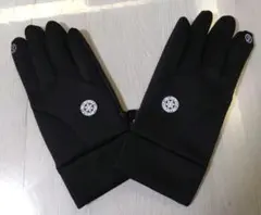 指が出せる！防寒グローブ 黒 スマホ対応 撥水 滑り止め 釣り バイク キャンプ