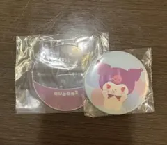 PVCクリアケースつき 缶バッジ ぷにきゅきゅ サンリオ ガチャガチャ クロミ