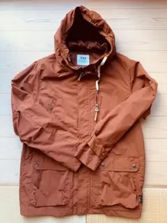 ikka　メンズ　軽量マウンテンパーカー　ブラウン/オレンジ　Lサイズ