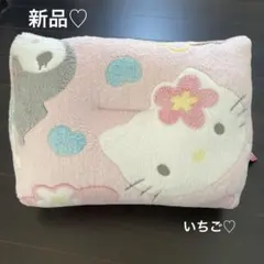 新品♡サンリオ♡キティちゃんとクロミちゃんのクッション ピンク　カオハナのサムネイル
