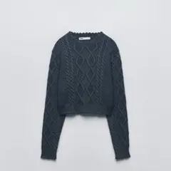 フェイドエフェクト クロップド ニット セーター