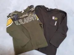 迷彩柄 U.S. ARMY & スポンジボブ 長袖カットソーセット②