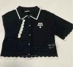 美品　MARY QUANT マリークワント 半袖カーディガン　黒のサムネイル
